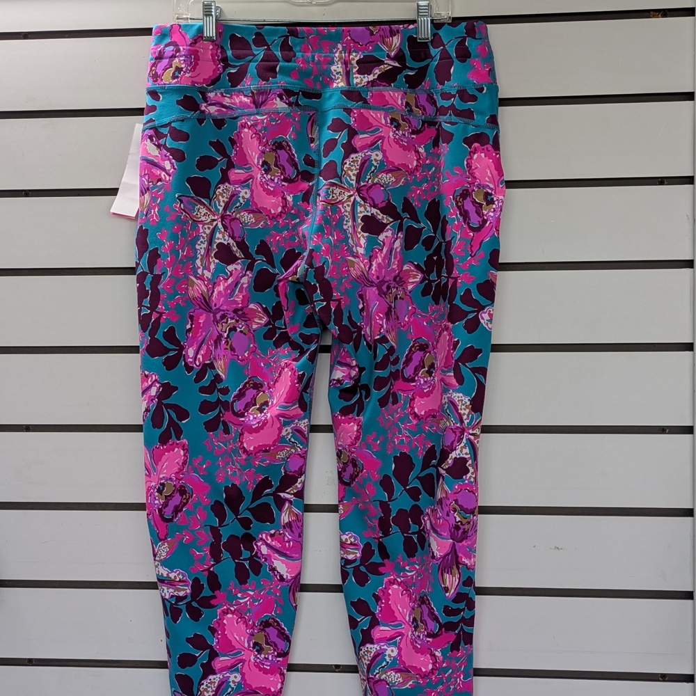 Lilly Pulitzer Floral Track Pants - Pink and Blue - Picture 2 of 3